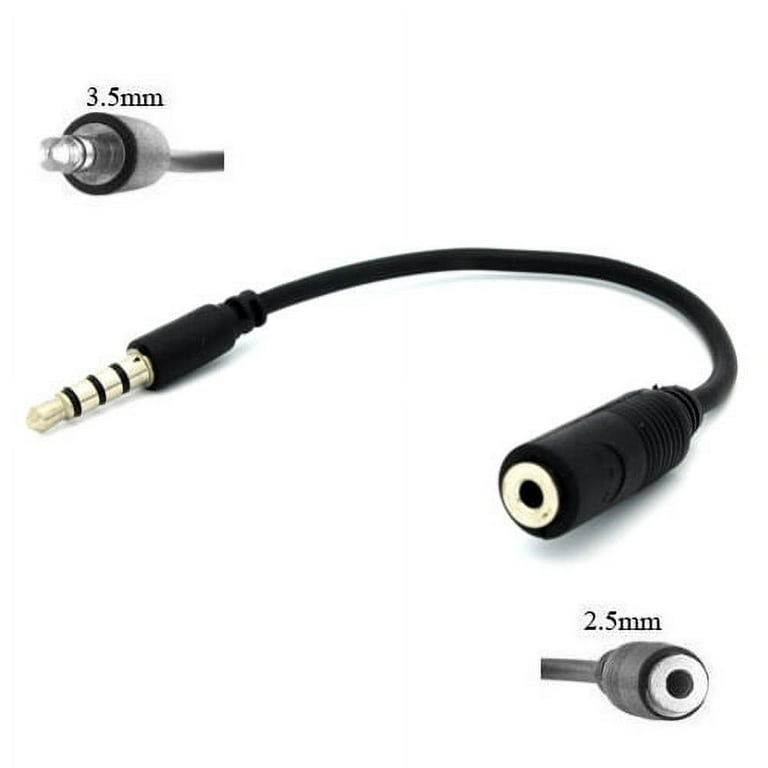 Compatible With Motorola Moto G7 Power Play 2.5mm Female to 3.5mm Male Headset Adapter Headphone Jack Converter Supports Hands free Microphone G5B