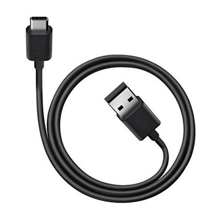 Compatible With Motorola Moto G7 Power Play - OEM Type-C USB Charge Cable  Sync Wire USB-C Data Cord [Fast Charging Support] Black Q4P