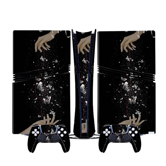Compatible With PS5 Pro Consoles Cartoon Anime Stickers Set, Cute Custom Decals with Game Controller Skin-LX-B2064