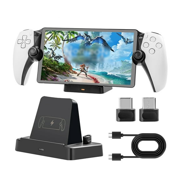 Compatible with PS Portal Handheld Magnetic Type-C Charging Dock, Fast Charger Station with Secure Magnetic Connection-Black