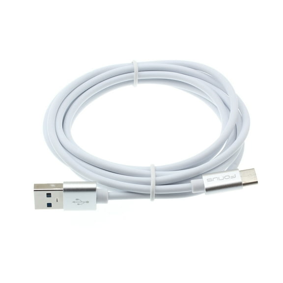 Compatible With Samsung Galaxy S10e S10+ S10 - White 6ft Long Type-C Cable Rapid Charge USB Wire Sync USB-C Power Data Transfer Cord R1O