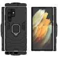 thumbnail image 1 of Compatible With Samsung Galaxy S22 Ultra Phone Case Military Grade Drop Protection Hard PC Soft TPU Rugged Design Holder[Hidden Kickstand] Anti-Scratch Anti-Fingerprint Phone Case,Black, 1 of 11