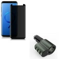 thumbnail image 1 of Compatible With Samsung Galaxy S9 - Anti-Peep Privacy Tempered Glass Screen Protector 3D w 25W Car DC Socket Charger Three USB 5.1Amp, 1 of 11