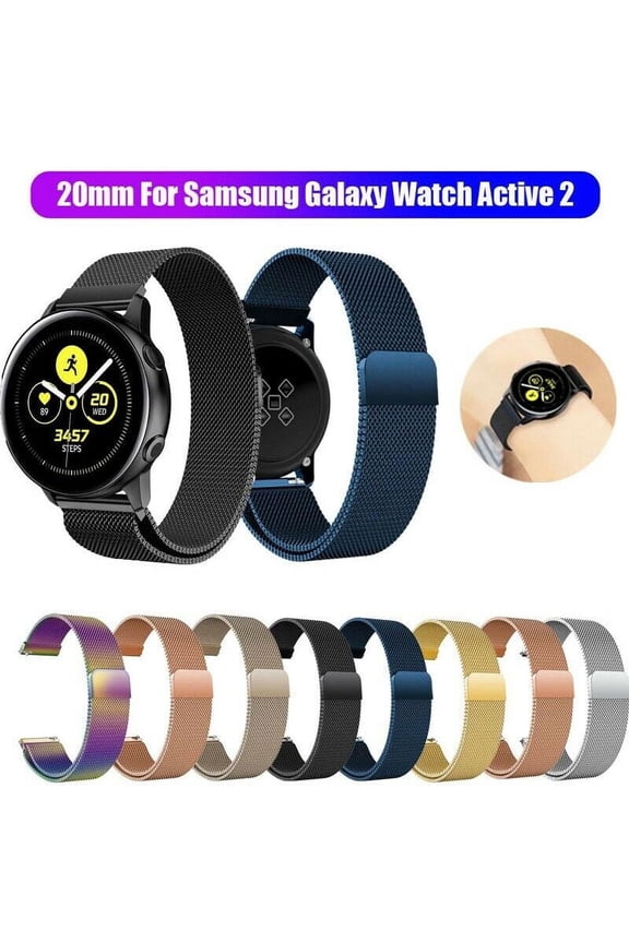 Compatible With Samsung Galaxy Watch 40mm 20mm Stainless Steel Magnetic Replacement Band Professional Optimal Fitgold)