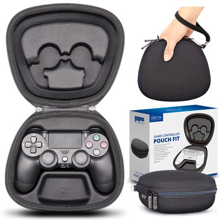 sisma Dual Shock 4 Controller Travel Case Compatible with Official PS4 Wireless Controller, DS4 Controller Holder Hard Shell Protective Cover Home Safekeeping Storage Case Carrying Bag, Blac