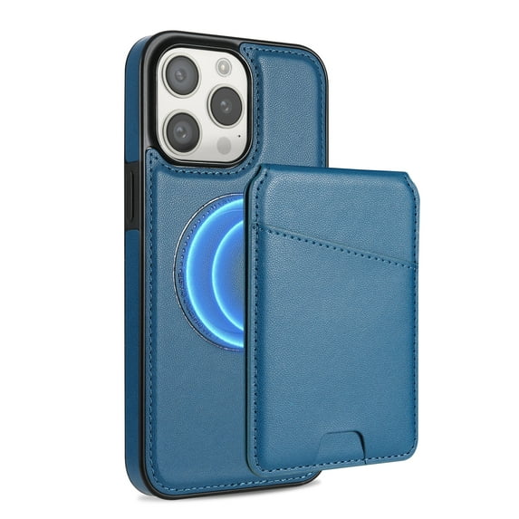 Compatible With iPhone 12 Pro / 12 6.1" Wallet Case,PU Leather,Back Flip Kickstand,Detachable Magnetic Wallet,With Card Slots,Shockproof Rugged Ultra Slim Anti-fall Phone Case Cover,Blue