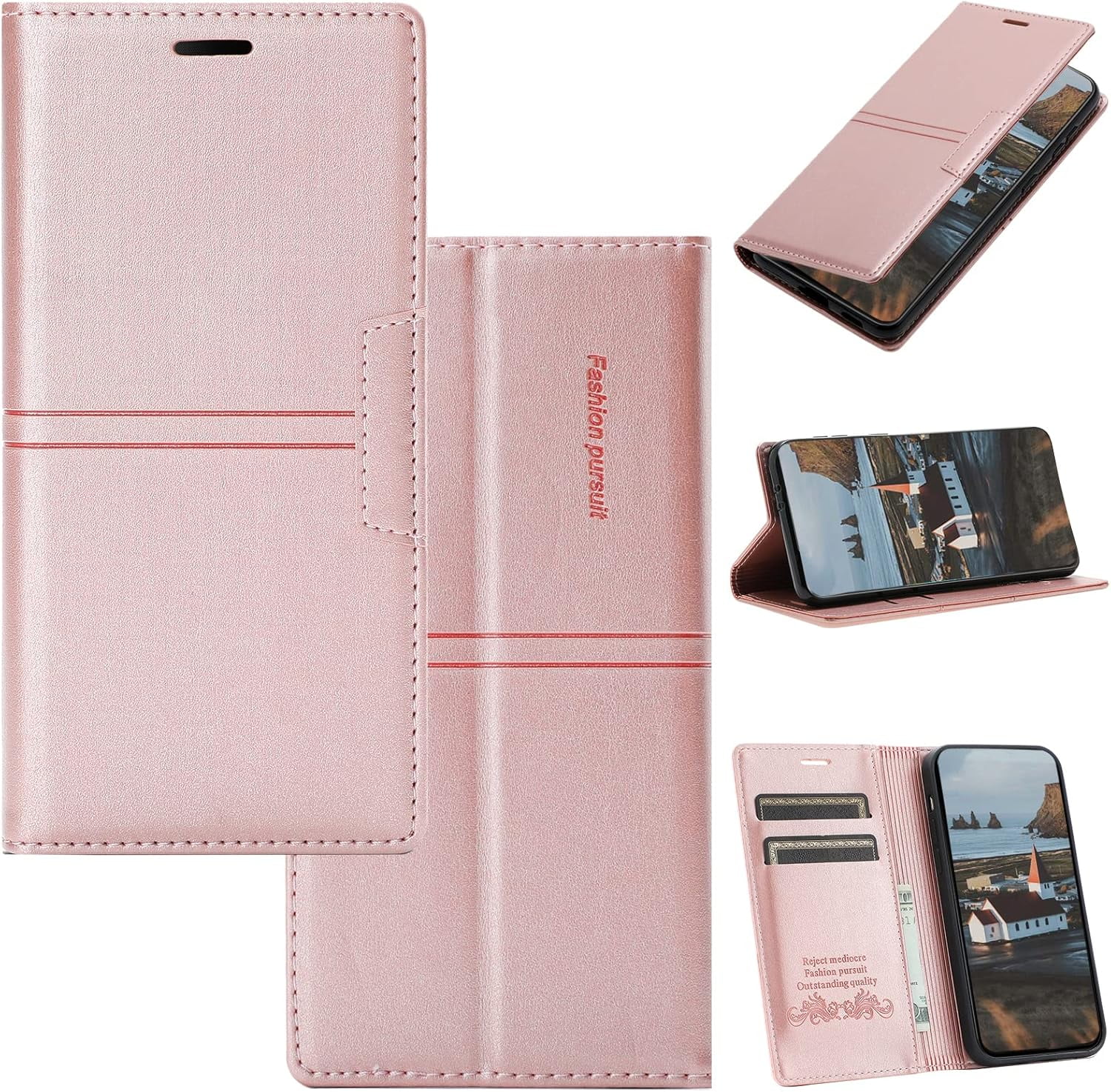 Compatible With iPhone SE 2020/8/ 7 Case, PU Leather Wallet Case with