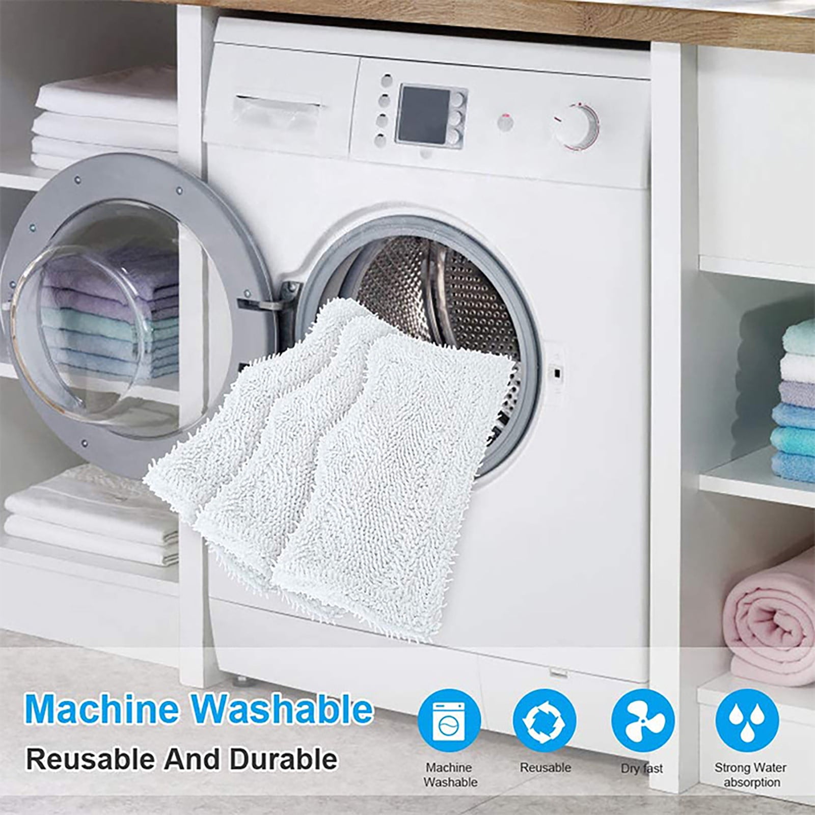 Compatible Withshark Steam Mop Cloth 4 Pack Replacement Cleaning Pad