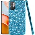 thumbnail image 1 of Compatible with Xiaomi Redmi Note 10 5G Case, Glitter Sparkly Redmi Note 10 5G Phone Case with Slim Silicone Shockproof Protective Bumper Cover for Cute Girls Women (Blue), 1 of 14
