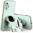 thumbnail image 1 of Compatible with Xiaomi Redmi Note 10 Pro Case Silicone TPU Plating, Xiaomi Redmi Note 10 Pro Cases Cute Astronaut Pattern Phone Case with Stand (Green), 1 of 14