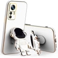 thumbnail image 1 of Compatible with Xiaomi Redmi Note 12S Case for Women Men, Ultra Soft Redmi Note 12S Phone Case with Stand Silicone TPU Plating Cute Astronaut Pattern Cases Cover (White), 1 of 14