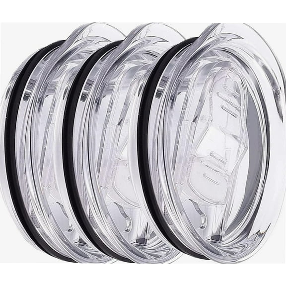 Compatible with Yeti Lids 30 oz Replacement Lid, Ozark Trail, Old Style Rtic and More Splash Resistant Lids Spill Proof Tumbler Lid Clear Cup Silicone Sliding Covers BPA Free(30OZ 3 Pack)