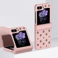 thumbnail image 1 of Compatible with Z Flip 5 Cute Case Cool Hollow Star Frosted Matte Lightweight Shockproof Anti-Scratch Hinge Protection Fashion Luxury Shockproof Cover for Women Girls, 1 of 9