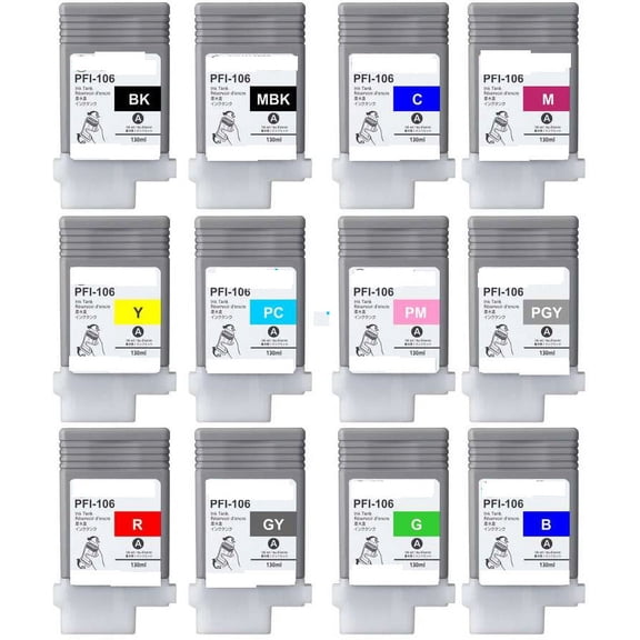 Compatible cartridges Multipack for Canon PFI-106 - 12 pack