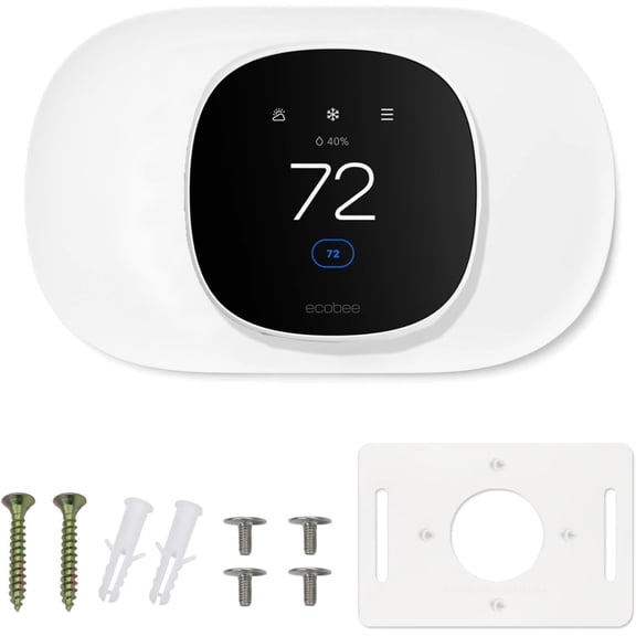 Compatible cobee Trim Plate for Smart Thermostat Essential Only,Wall Plate Cover Accessory for ecobee Thermostat, Easy to Install Cover Imperfections for Your Wall