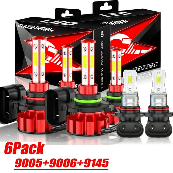 Compatible for 2003 2004 2005 Toyota 4 Runner 6000K LED Headlight High Low Beam Fog Light