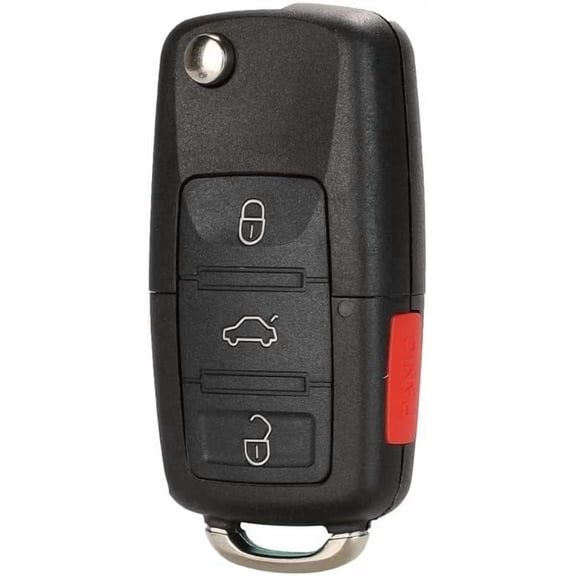 Compatible for 4 Button Remote Flip Folding Car Key Shell for VW MK4 Bora Golf 4 5 6 Passat Polo Bora Touran