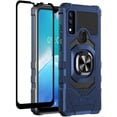 thumbnail image 1 of Compatible for AT&T Maestro 3 Case w/Tempered Glass Screen Protector [Military Grade] Ring Car Mount Kickstand Shockproof Hard Phone Case - Blue, 1 of 7