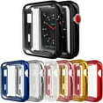 thumbnail image 1 of Compatible for Apple Watch 44mm Case with Screen Protector, 7 Pack Soft Silicone Sport Bumper Cases for Apple Watch iwatch Series 6 5 4 SE, 1 of 6