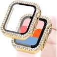 thumbnail image 1 of Compatible for Bling Apple Watch Protective Case with Built-in Screen Protector for Apple Watch 40mm iWatch Series SE SE2022 6 5 4 (40mm, Gold), 1 of 5