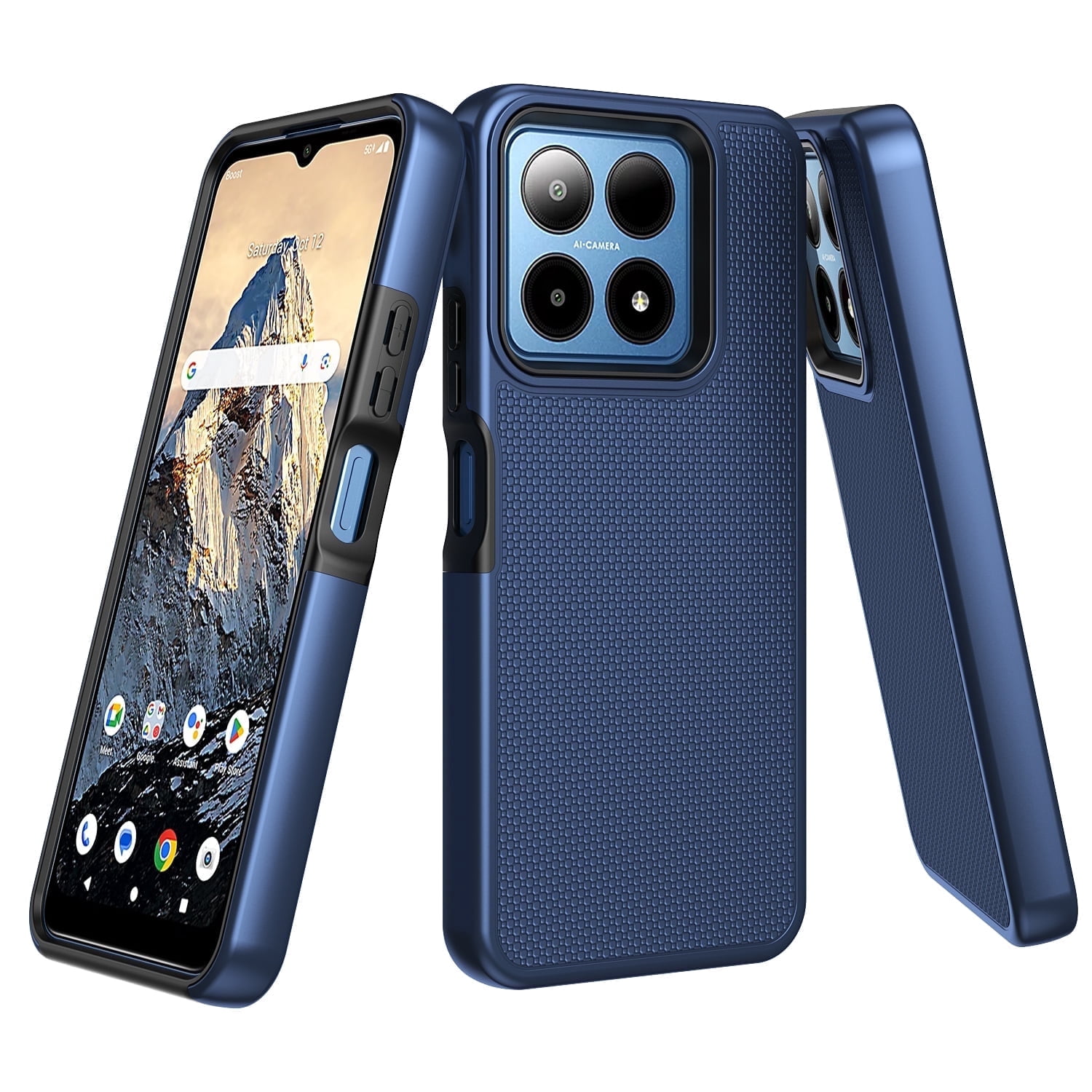 Compatible for Boost Summit 5G Case w/Tempered Glass Screen Protector ...