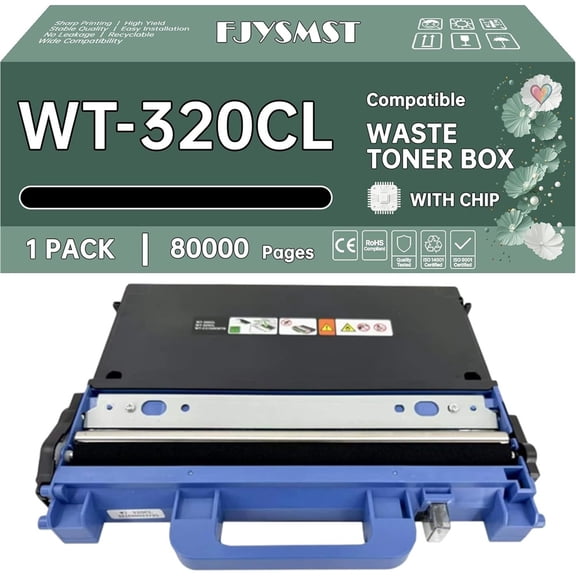 Compatible for Brother WT-320CL Waste Toner Box for Brother HL-L8360CDW HL-L8360CDWT HL-L9200CDWT HL-L9300CDWT HL-L9310CDW - with Chip 80000 Pages