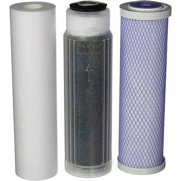 Compatible for C oralife RO/DI Replacement Media Set (1 Micron, Carbon Block & Mixed-Bed Deionization Filtration Cartridge) by CFS