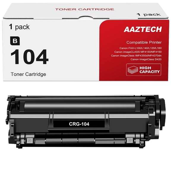 Compatible for Canon 104 Toner Cartridge, Black Printer Cartridge, Single Piece, 1 Count, 1 Pack