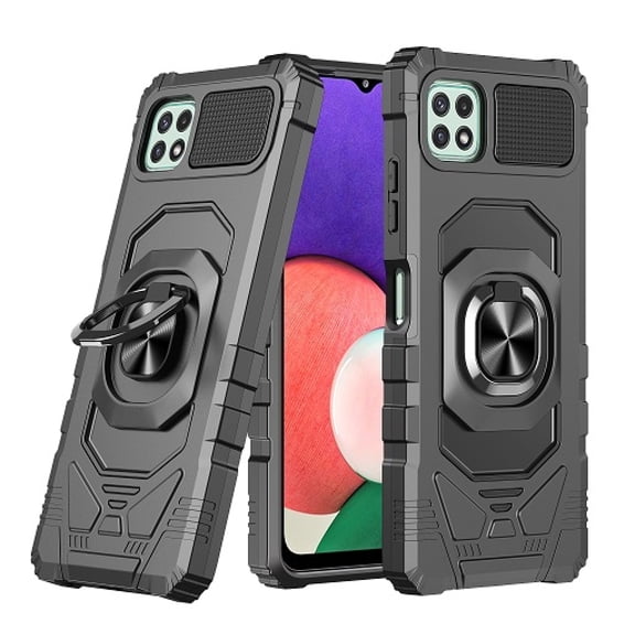 Compatible for Celero 5G+ PLUS 2023 Robotic Kickstand Phone Case Cover + Tempered Glass - Black