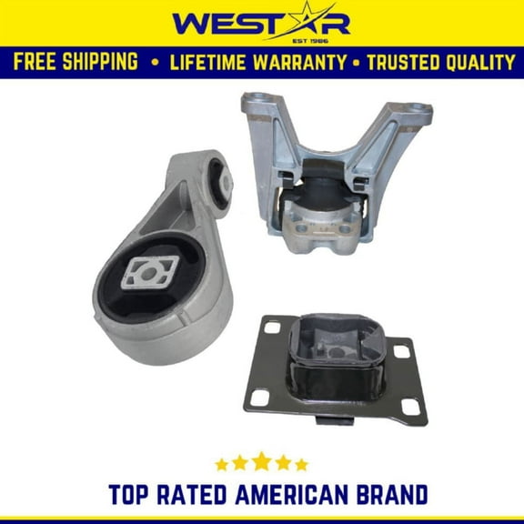 Compatible for Compatible ford Focus 2000 - 2011 L4-2.0L Automatic Motor & Transmission Mount Set 3PCS Replaces 2939 3482 2986
