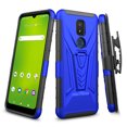 thumbnail image 1 of Compatible for Cricket Icon 3 Case, At&t Motivate 2 Case with Holster Belt Clip Heavy Duty Shockproof Protective Phone Cover with Kickstand [Blue], 1 of 7