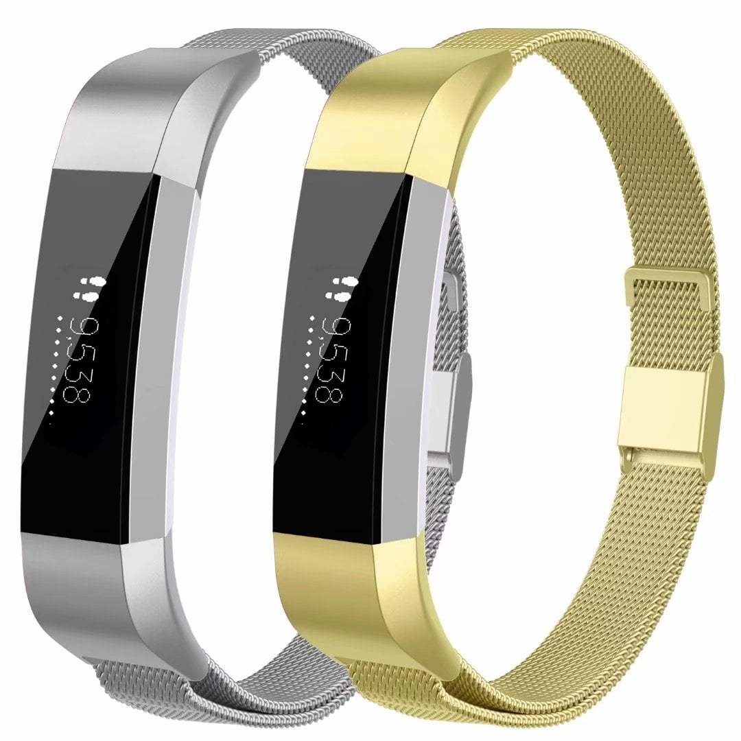 Compatible for Fitbit Alta Band and Fitbit Alta HR Bands, Stainless Steel Metal Bracelet Strap with Unique Magnet Clasp for Women Men