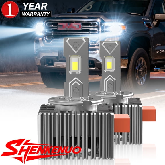 Compatible for GMC Sierra 2500HD/3500HD 2016-2019 LED Headlights | D5S High/Low Beam, 20000LM Plug and Play, 6000K White, 2PCS