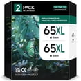 thumbnail image 1 of 65 Black Ink Cartridge Compatible for 65 65XL Ink Cartridge, (2 Pack), 1 of 9