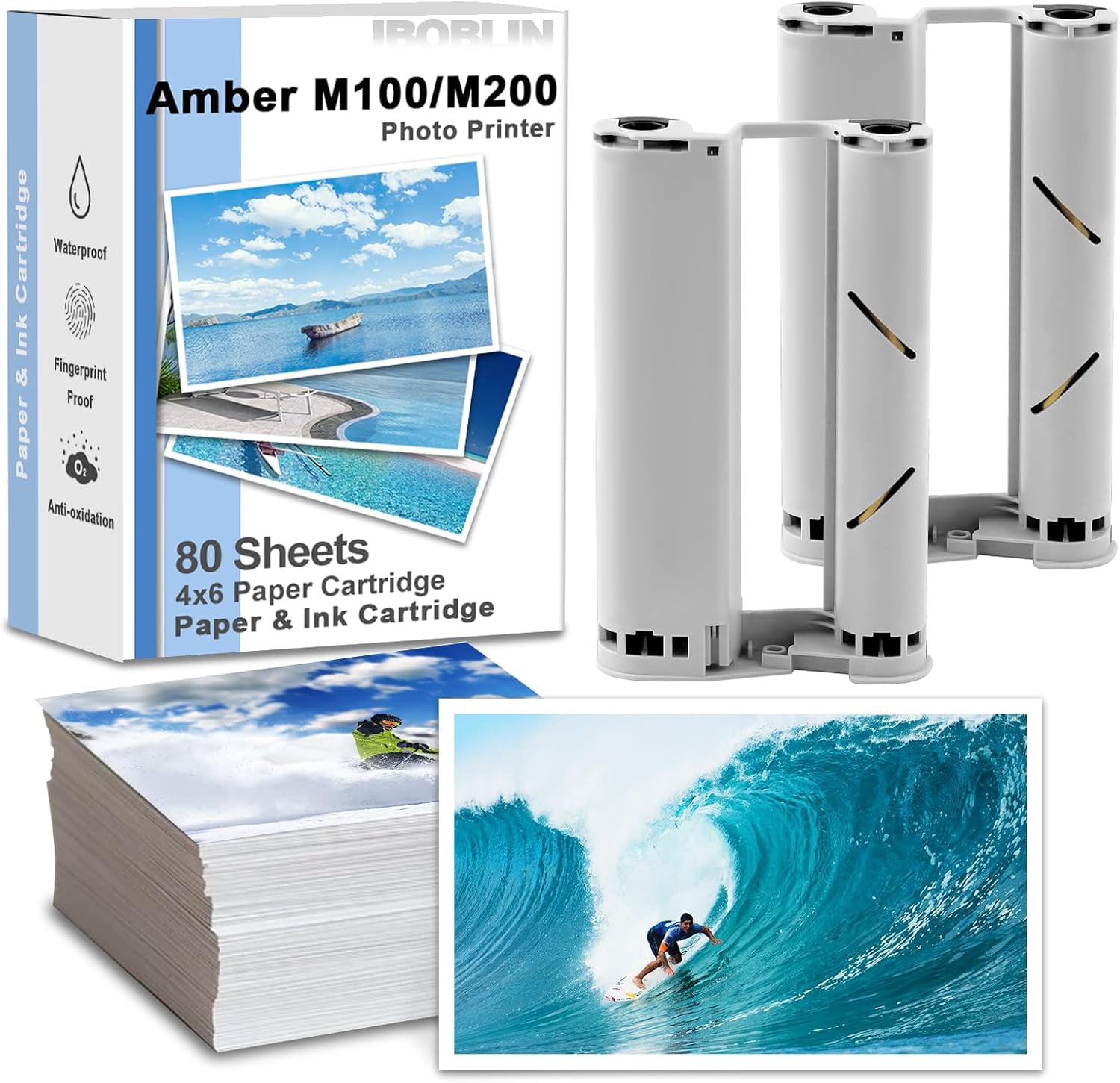Compatible for Liene Amber M100/M200 4x6 Photo Printer Ink Cartridge-2 ...