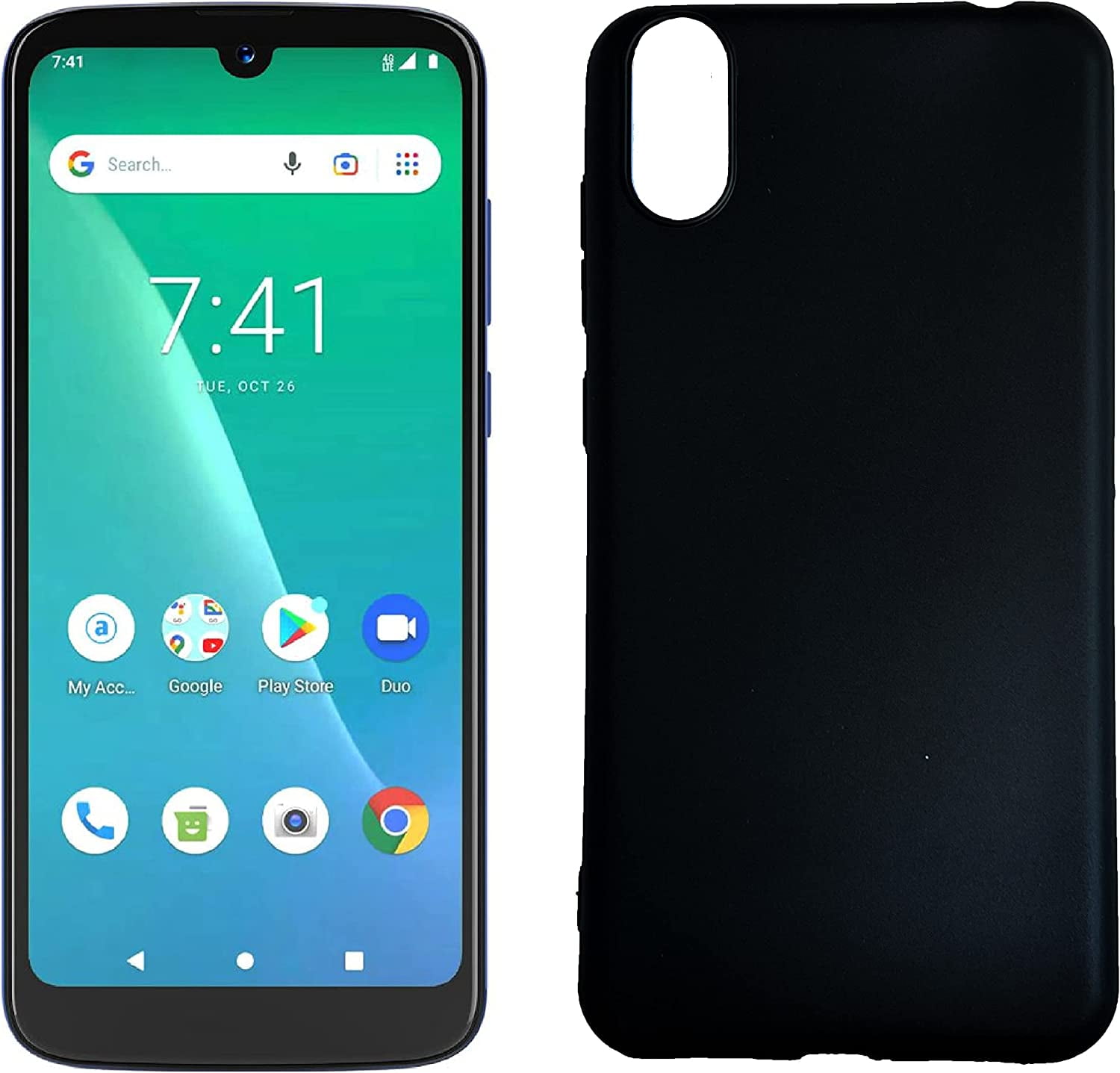 Black TPU 1Piece Cell Phone Case for Moxee M2160/KonnectONE MHT6000