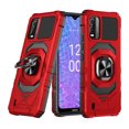 thumbnail image 1 of Compatible for Nokia C210 Case w/Tempered Glass Screen Protector [Military Grade] Ring Car Mount Kickstand Shockproof Hard Phone Case - Red, 1 of 7