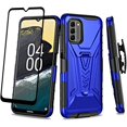 thumbnail image 1 of Compatible for Nokia G400 5G Case with Holster Belt Clip Hybrid Shockproof Protective Phone Cover with Kickstand - Blue, 1 of 6