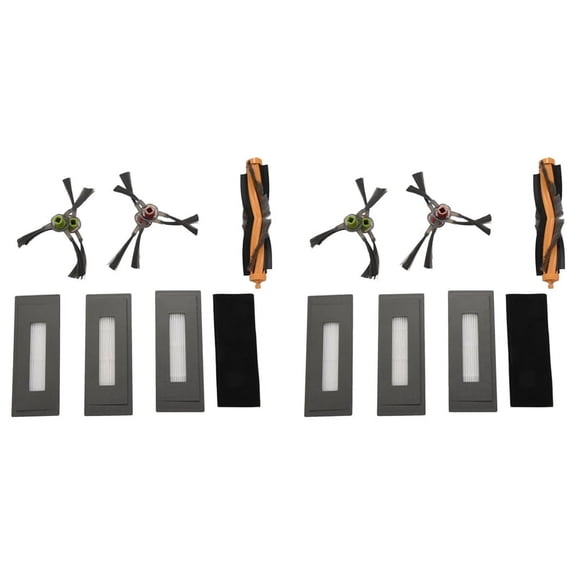 Compatible for Ozmo 930 Robotic Vacuum Cleaner, 2 Main Brush 6 High Efficiency Filters 8 Side Brushes