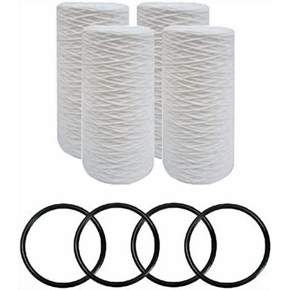 Compatible for Pelican PC40 Water Replacement 10" x 4.5" Sediment Filter & O-Ring - Pack of 4 by IPW Industries Inc.
