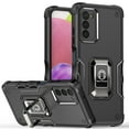 thumbnail image 1 of Compatible for Samsung Galaxy A03S Case with Magnetic Car Mount Friendly Hybrid Shockproof Protective Phone Cover with Kickstand - Black, 1 of 3