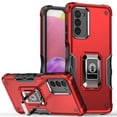 thumbnail image 1 of Compatible for Samsung Galaxy A03S Case with Magnetic Car Mount Friendly Hybrid Shockproof Protective Phone Cover with Kickstand - Red, 1 of 10