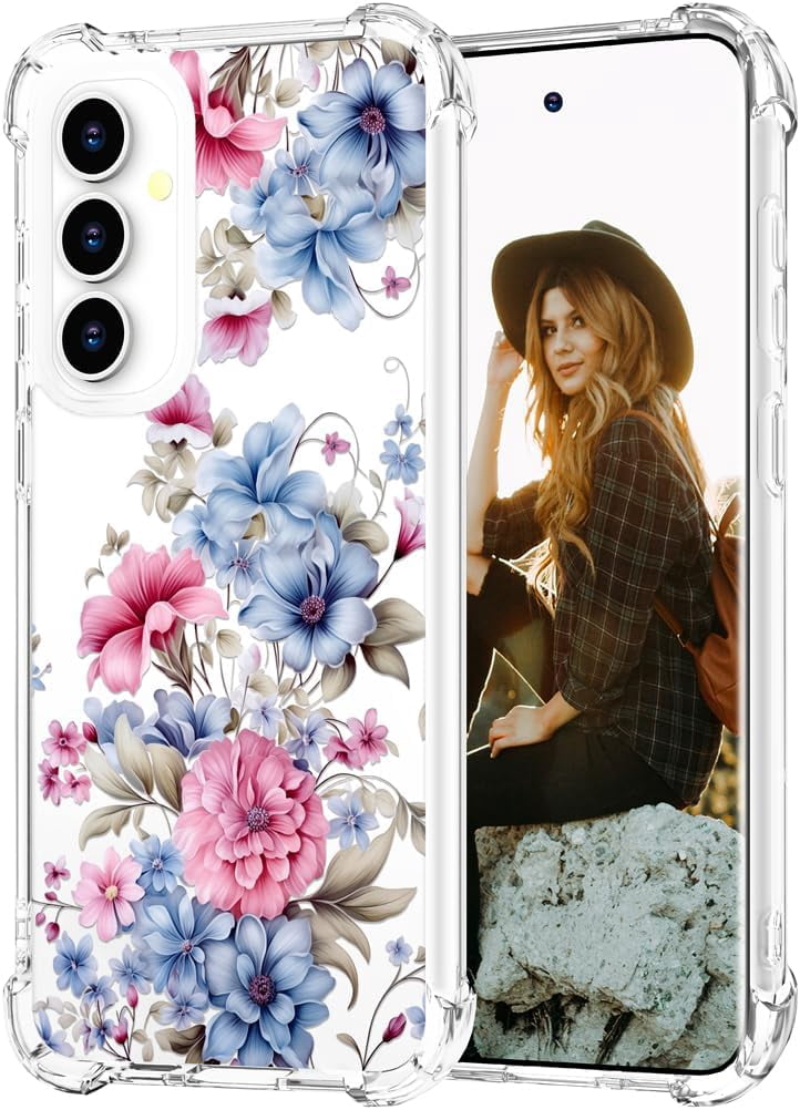 Compatible for Samsung Galaxy S23 FE Case for Women Girls Clear Design ...
