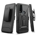 thumbnail image 1 of Compatible for TCL 30 XE 5G Case with Holster Belt Clip Hybrid Shockproof Protective Phone Cover with Kickstand - Black, 1 of 5