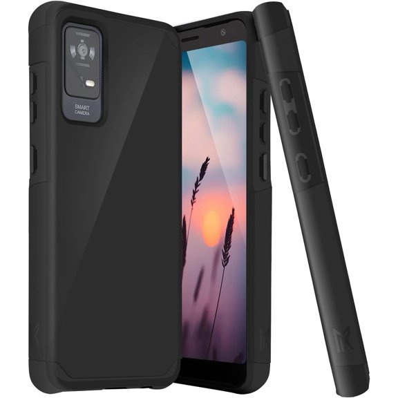 Compatible for TCL ION X, V, 40 Z, Phone Case (Black) | Dual Layer Hybrid Magnetic Mount Friendly Shockproof Drop Protection Impact Cover