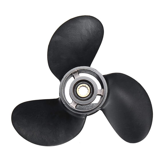 Compatible for Tohatsu compatible for 8-9.8 horsepower 3B2W64517-1 8.5 x 9 Outboard Propeller Boat Aluminum Alloy 3 Blades Black 12 Spline Tooths