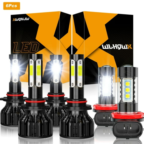 Compatible for Toyota Corolla 09-13 LED Headlight Bulbs Kit Hi/Lo Beam & Fog Light White 6-Pack