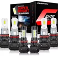 thumbnail image 1 of Compatible for Toyota Matrix 2003-2008 - 6X 6000K Combo LED Headlight Fog Light Bulbs Kit, 1 of 9