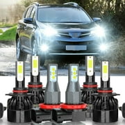 Compatible for Toyota RAV4 2006-2009 2010 2011 2012 LED High Low Beam Headlight+Fog Light