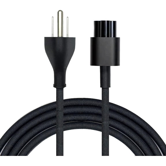 Compatible for US AC Power Cord for Mac Studio M1/M2/M4 & Pro Display XDR 32" (A3389 A3143 A2901 A2615 A1999) - 6ft Black Woven Cable